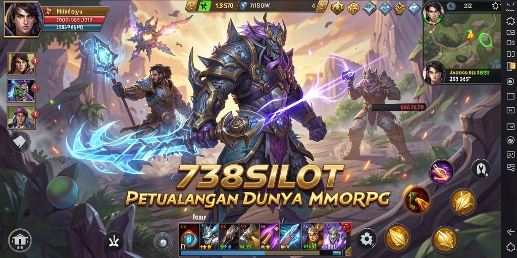 Tampilan gameplay seru di dunia fantasi 738SLOT.