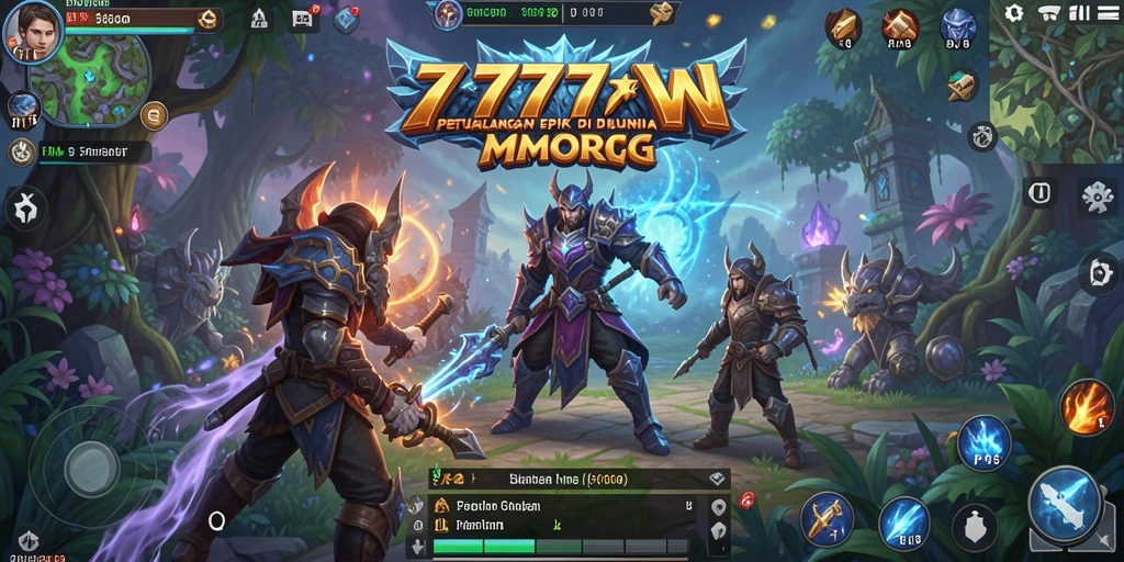 Gameplay colorful dan menarik dari 7777W di dunia MMORPG.