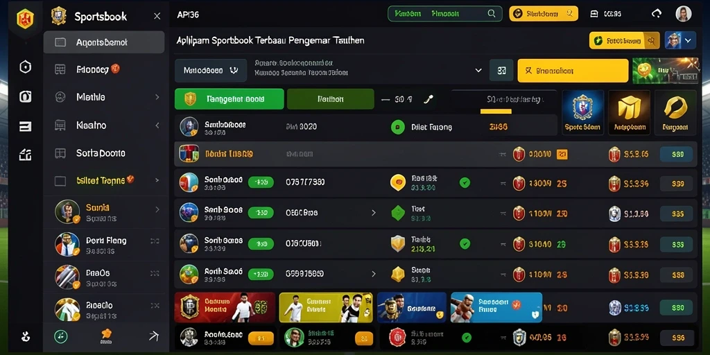 Tampilan gameplay Sportsbook yang menarik dan mudah dipahami.