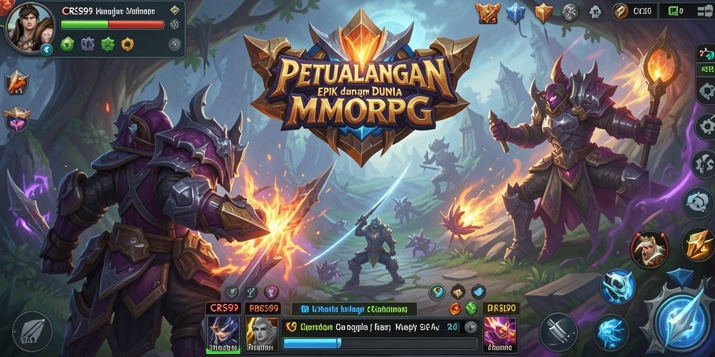 Tampilan gameplay CRS99 yang menarik dalam dunia MMORPG.