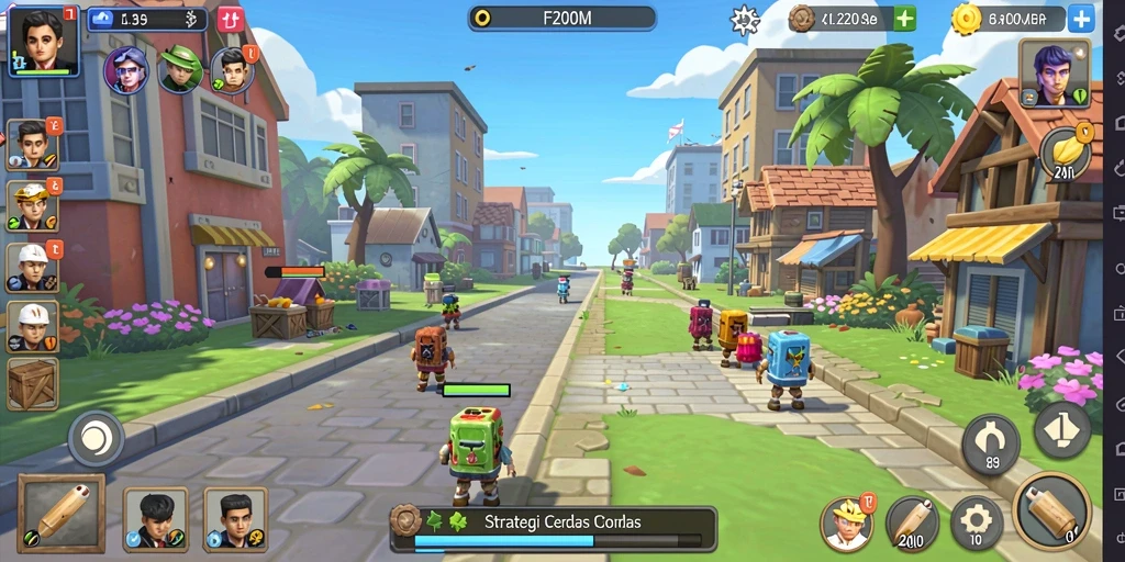 Tampilan gameplay F200M dengan elemen Idle yang memikat.