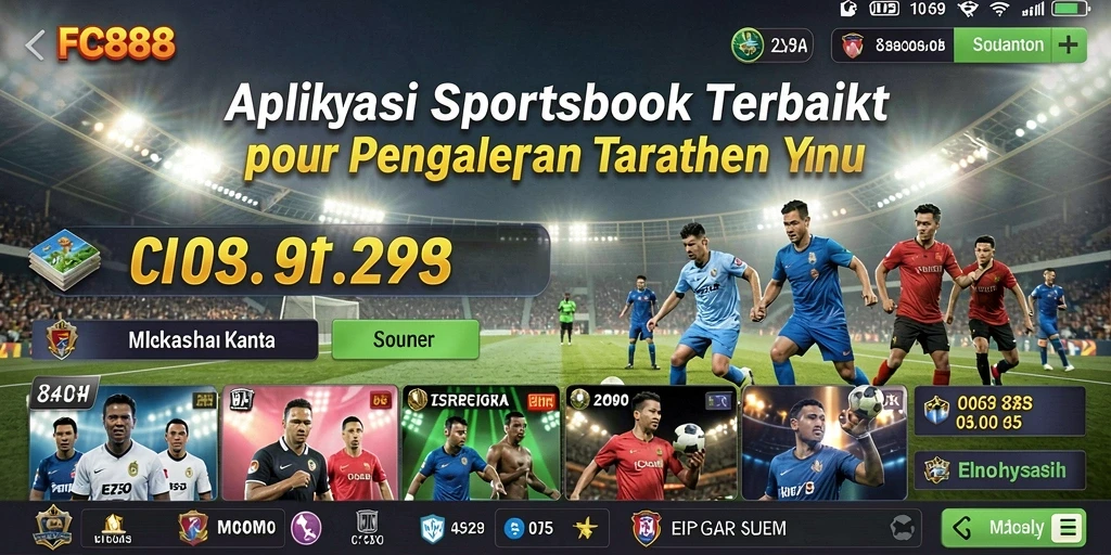 Tampilan utama aplikasi FC888 dengan berbagai opsi taruhan olahraga.