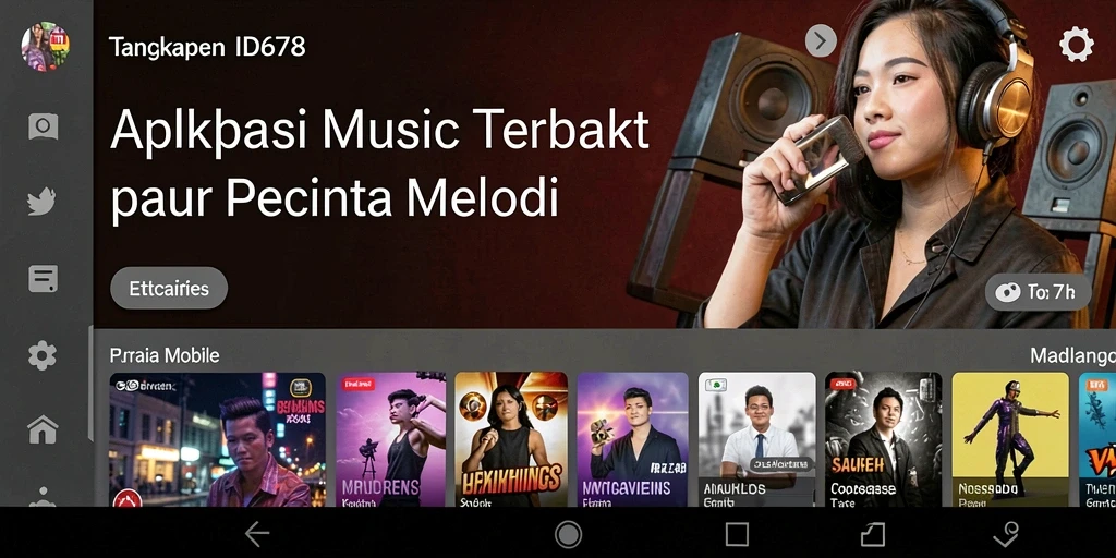 Tampilan gameplay ID678 yang menunjukkan pengguna menikmati musik dengan antarmuka yang menarik.