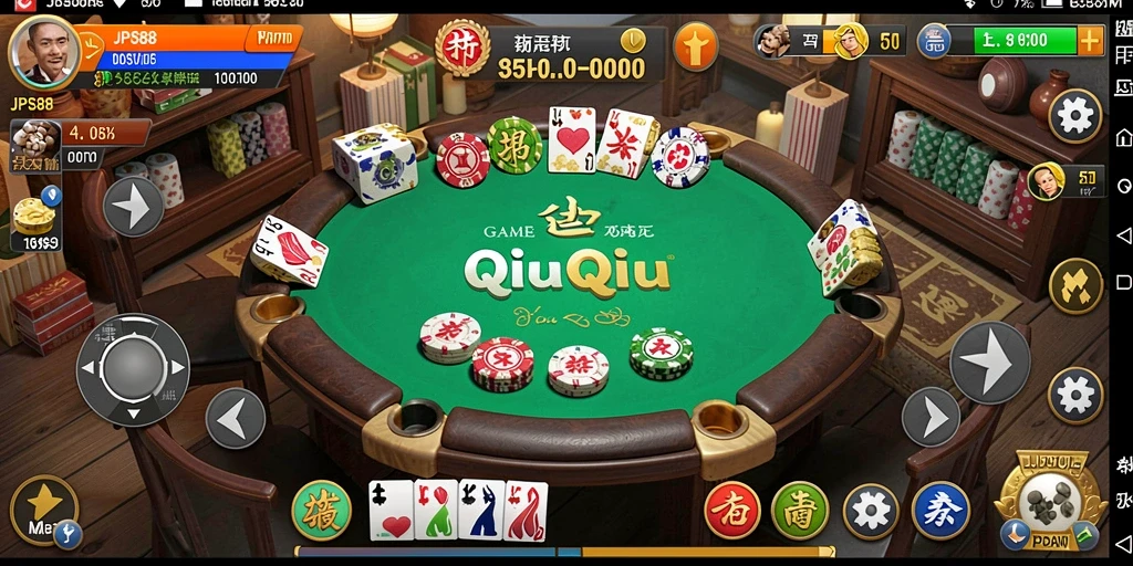 Screenshot utama JPS88 menampilkan antarmuka permainan QiuQiu yang menarik.