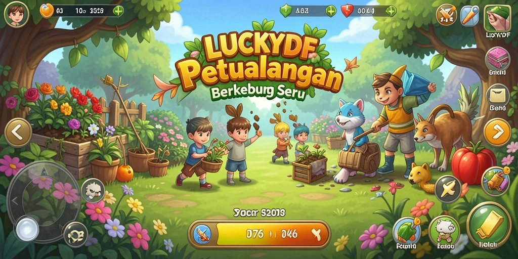 Tampilan gameplay LUCKYDF yang menyenangkan dan interaktif.