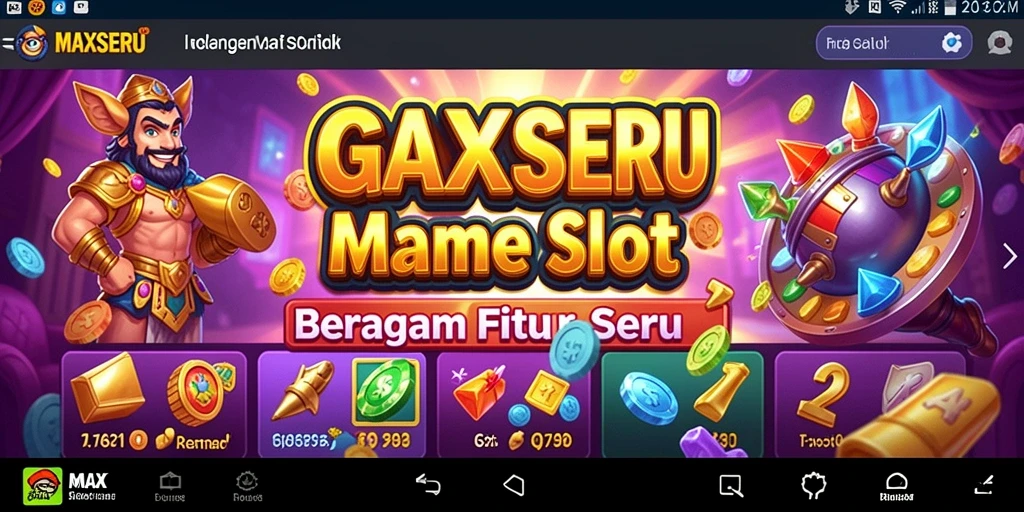Tampilan menakjubkan dari gameplay seru MAXSERU membuat setiap putaran lebih mendebarkan.