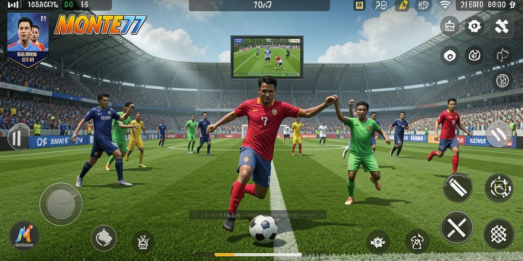 Tampilan gameplay menarik dan dinamis dalam MONTE77.