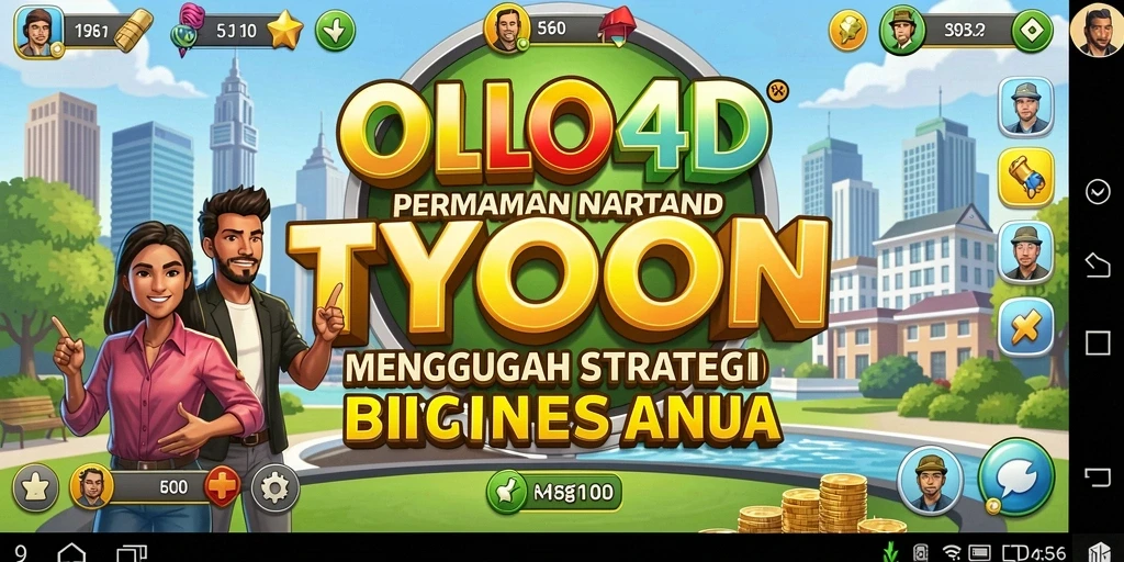 Tampilan gameplay OLLO4D yang menarik dan interaktif dalam mengelola bisnis.