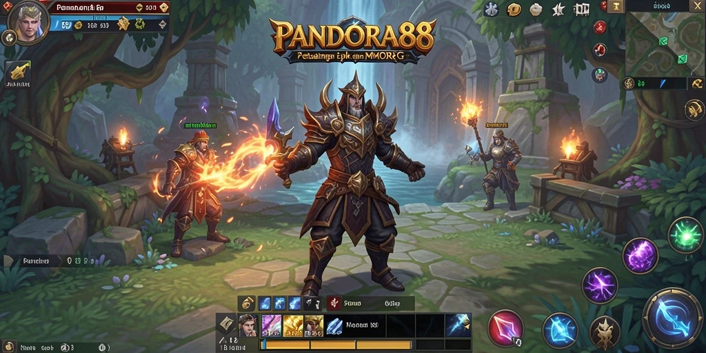 Screenshot PANDORA88 menampilkan aksi seru dalam pertempuran MMORPG.