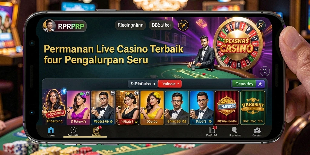Tampilan gameplay Live Casino yang mendebarkan di RPRPRP.