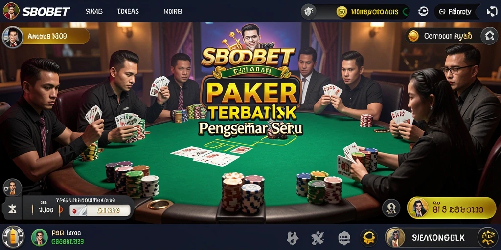 Screenshot SBOBET menampilkan suasana permainan Poker yang mendebarkan.
