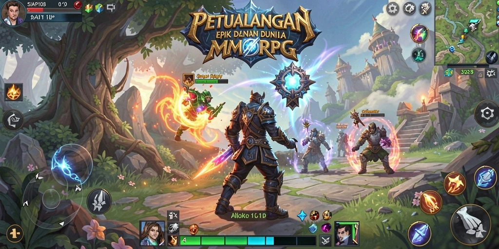 Screenshot utama SIAP108 menunjukkan aksi seru dalam petualangan MMORPG.