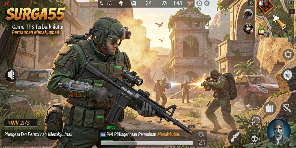 Tampilan menegangkan dari gameplay SURGA55 yang mendebarkan.