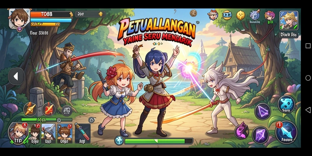 Screenshot menampilkan petualangan seru dalam dunia anime TO88.