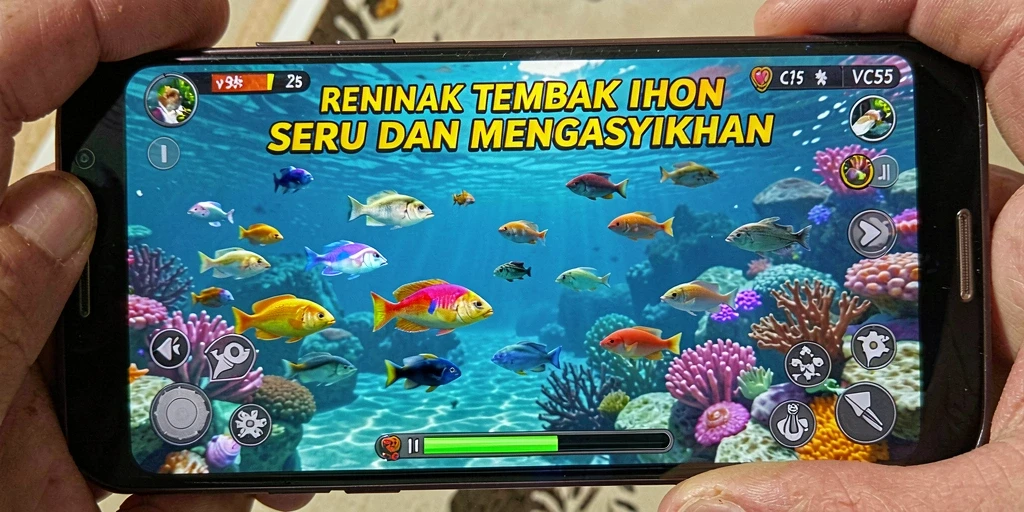 Tampilan gameplay VC55 yang menegangkan dan menghibur dalam tembak ikan.