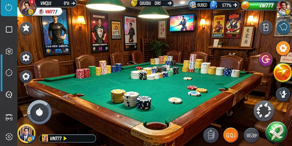 Screenshot utama VM777 menampilkan gameplay seru QiuQiu.